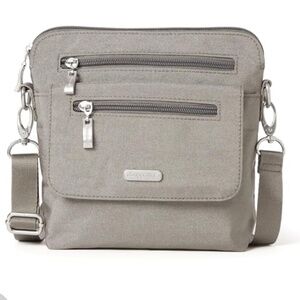 Baggallini Let's Escape Crossbody Bag in Sterling Shimmer